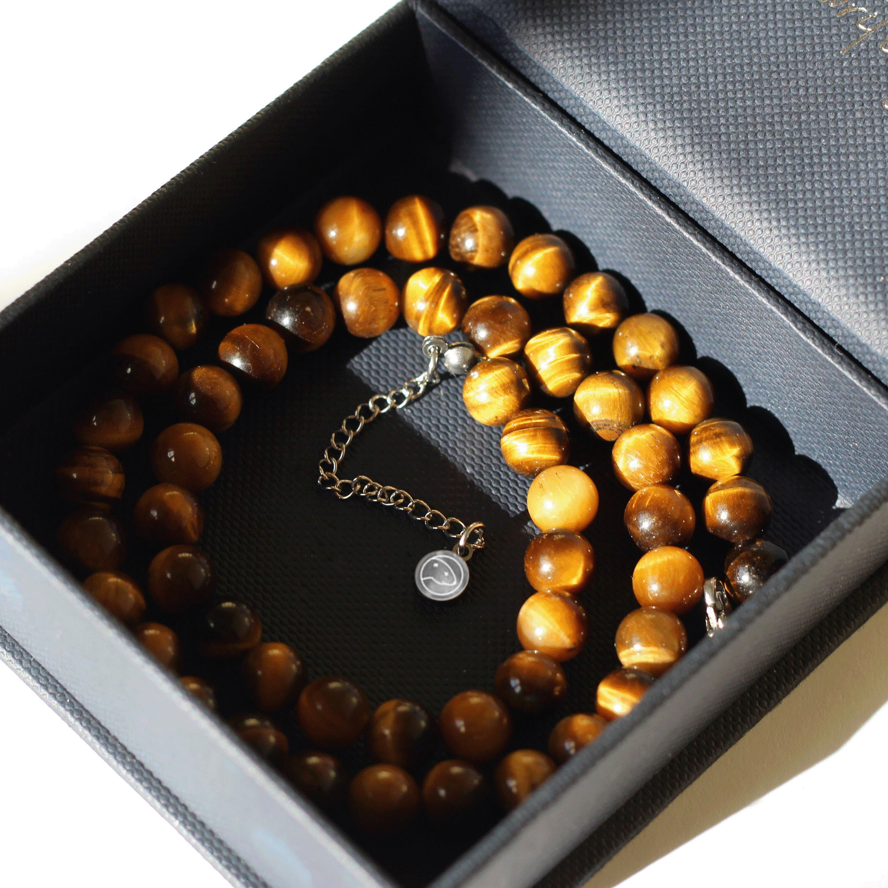 Tiger Eye Beaded Necklace for Women - Natural Stone Healing Jewelry for Protection & Confidence - Perfect for Meditation, Yoga & Spiritual Gifts