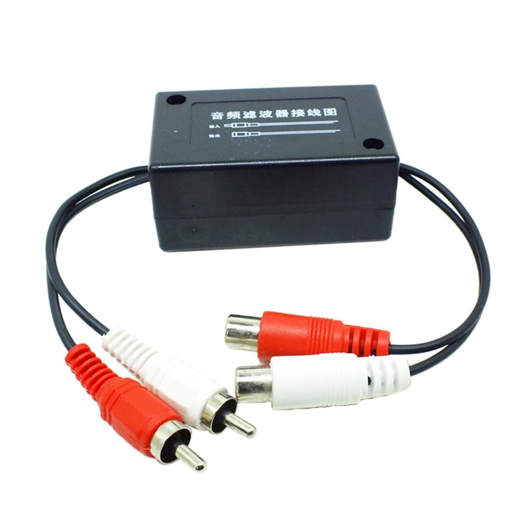 Car Audio 2 RCA Ground Loop Noise Isolator - Eliminate Engine Whine & Electrical Interference for Clear Sound | Perfect for Car Stereo, Amplifier & Subwoofer Systems