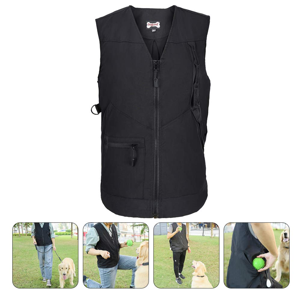 **POPETPOP Small Dog Training Vest with Multi-Pockets - Professional Dog Trainer & Pet Owner Vest for Adults - Durable & Comfortable for Outdoor Walks, Obedience Training & Daily Use**