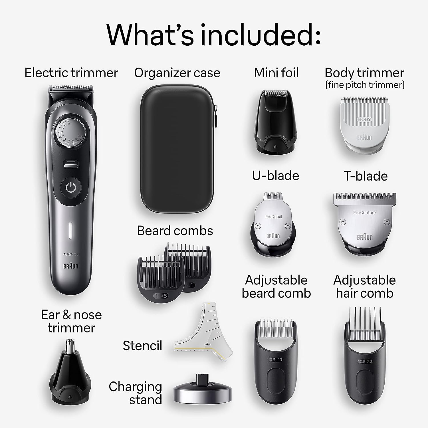 Premium 13-in-1 All-in-One Grooming Kit Series 9 9440 - Beard Trimmer, Body Groomer, Hair Clippers for Men's Manscaping & Personal Care | Perfect Holiday, Birthday & Travel Gift for Him | Home, Gym & On-The-Go Use