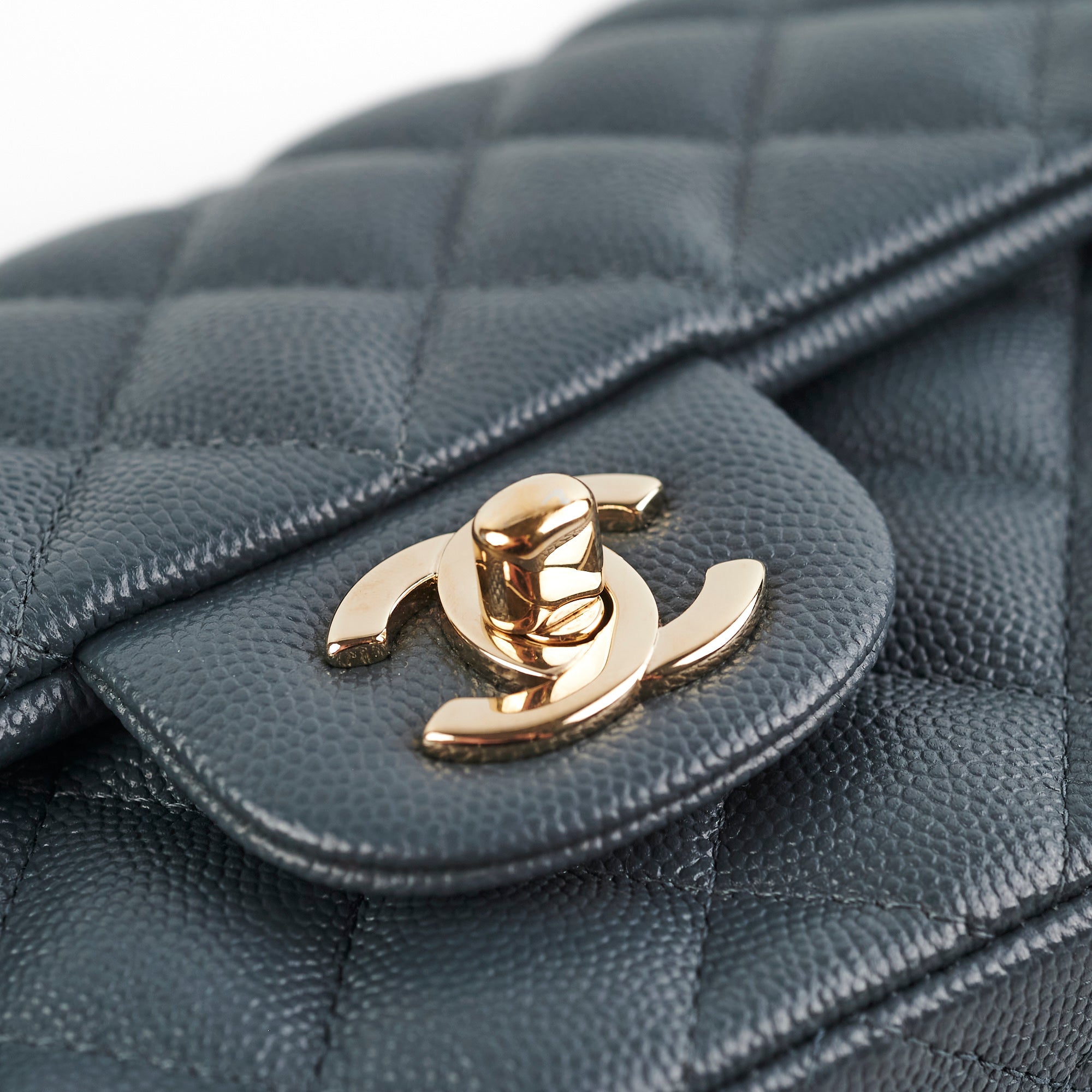 Chanel Caviar Leather Mini Rectangular Flap Bag in Grey - Perfect for Evening Events & Luxury Fashion Accessories