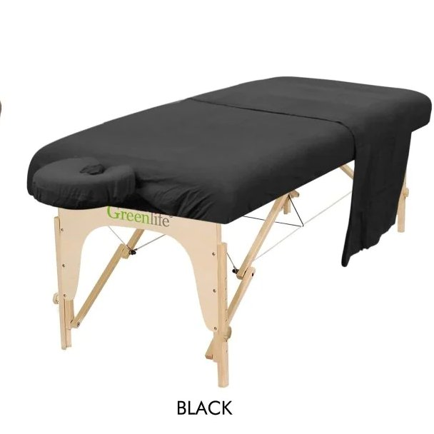 3-Piece Flannel Massage Table Sheet Set - Soft & Durable for Spa, Salon, and Home Massage Therapy Use