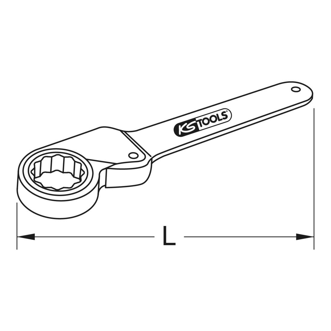 KS Tools 962.0109 9mm Beryllium Plus Ratchet Wrench with Freewheel Mechanism - Perfect for Automotive Repair, DIY Projects & Professional Mechanics