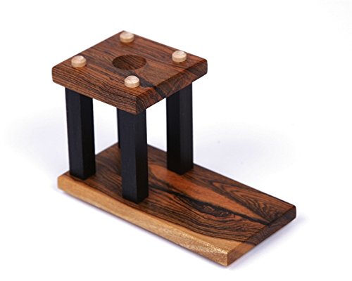 Premium Bocote & Ebony Wood Pen Stand - Handcrafted Upright Display Holder for Fountain Pens, Ballpoints & Collectibles | Perfect for Office Desk, Study Table & Gift Giving