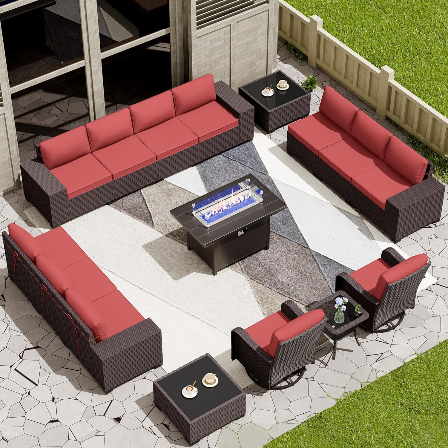 16-Piece Outdoor Patio Furniture Set with ETL Approved 45
