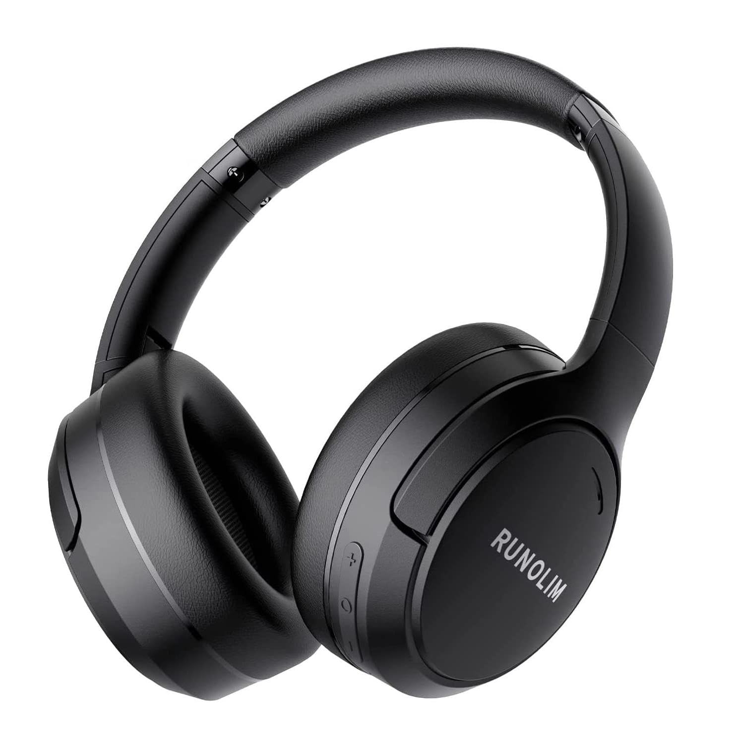 RUNOLIM Hybrid Active Noise Cancelling Wireless Over-Ear Bluetooth Headphones with Microphone - 70H Playtime, HiFi Audio & Deep Bass - Foldable Design for Home, Travel, Office & Commuting