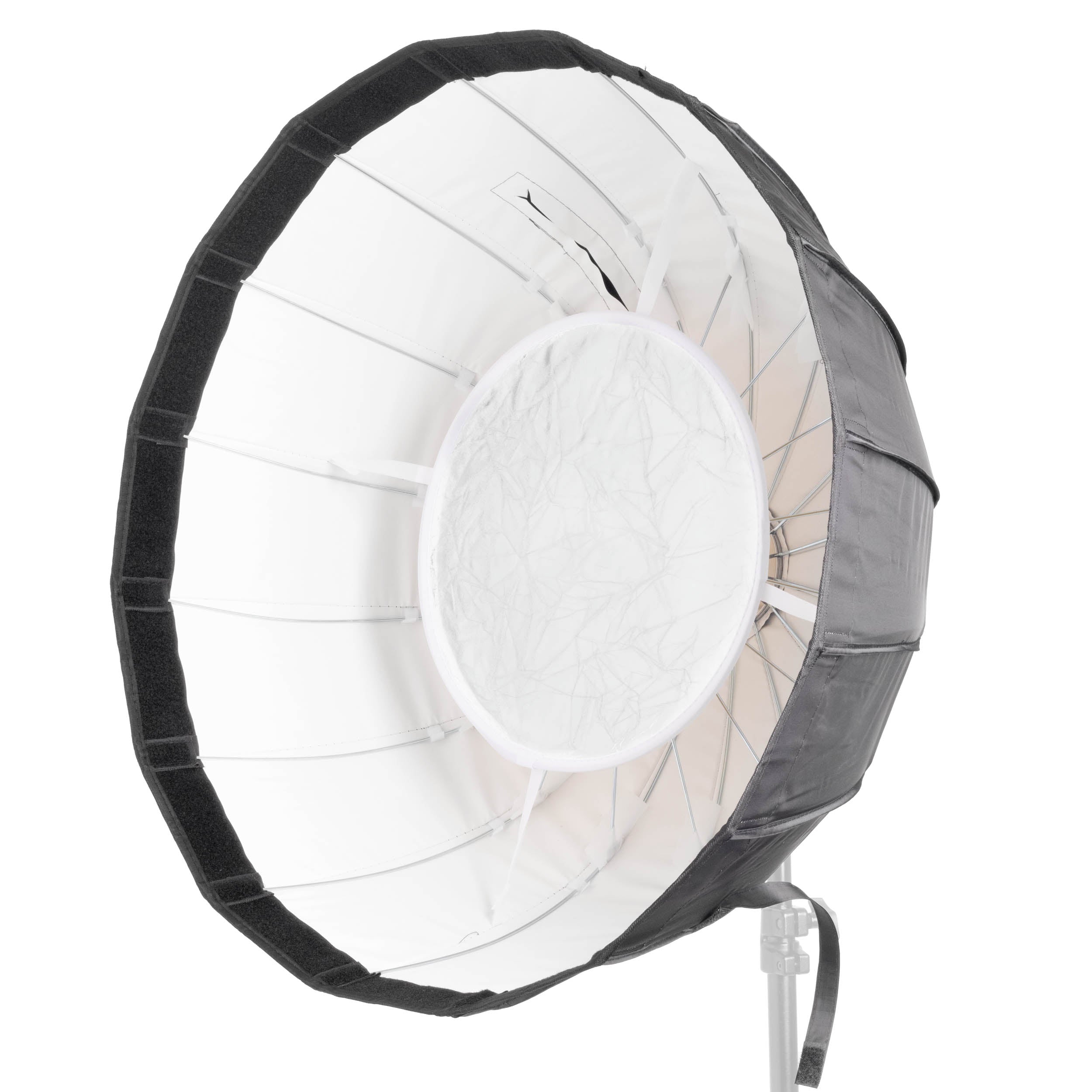 Godox AD S65W 65cm Portable Silver Parabolic Softbox with White Interior - Perfect for Studio Photography, Portrait Lighting & Product Shoots