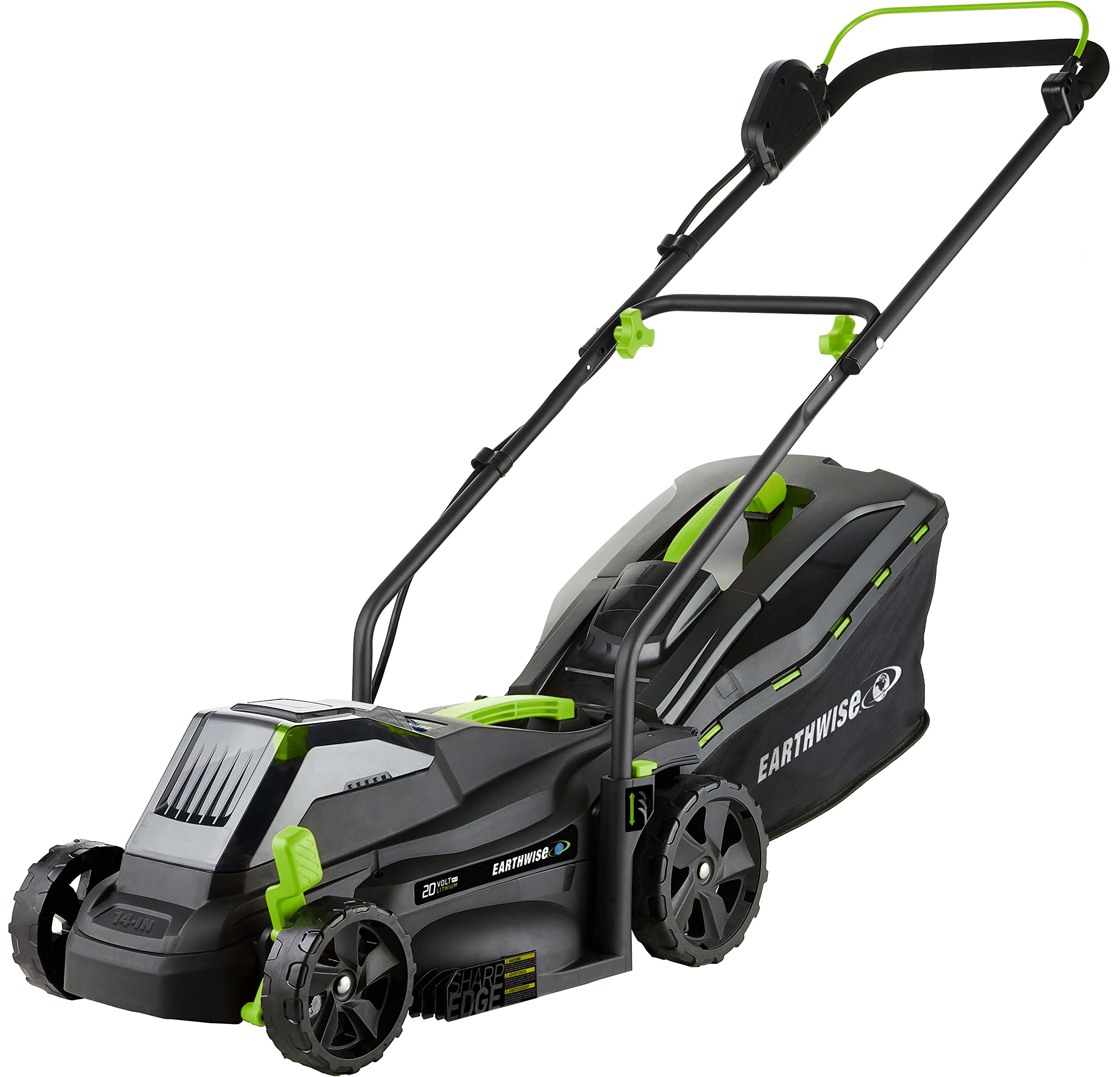 Earthwise 62014 20V 14-Inch Cordless Lawn Mower with 4.0Ah Battery & Fast Charger - Lightweight Electric Grass Cutter for Small to Medium Yards, Perfect for Residential Lawn Care & Backyard Maintenance