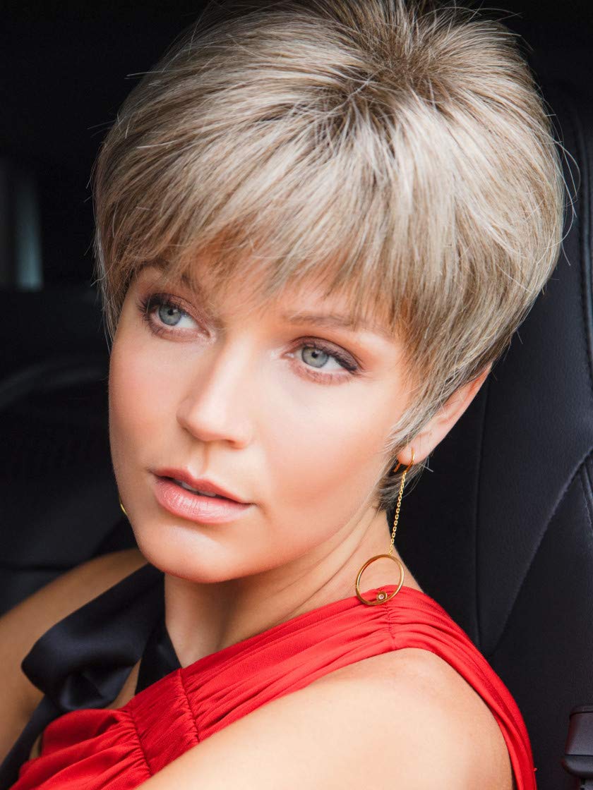 Noriko Wigs Sally Short Pixie Wig - Light Chocolate Brown Synthetic Hair with Monofilament Top & Tapered Nape | 5