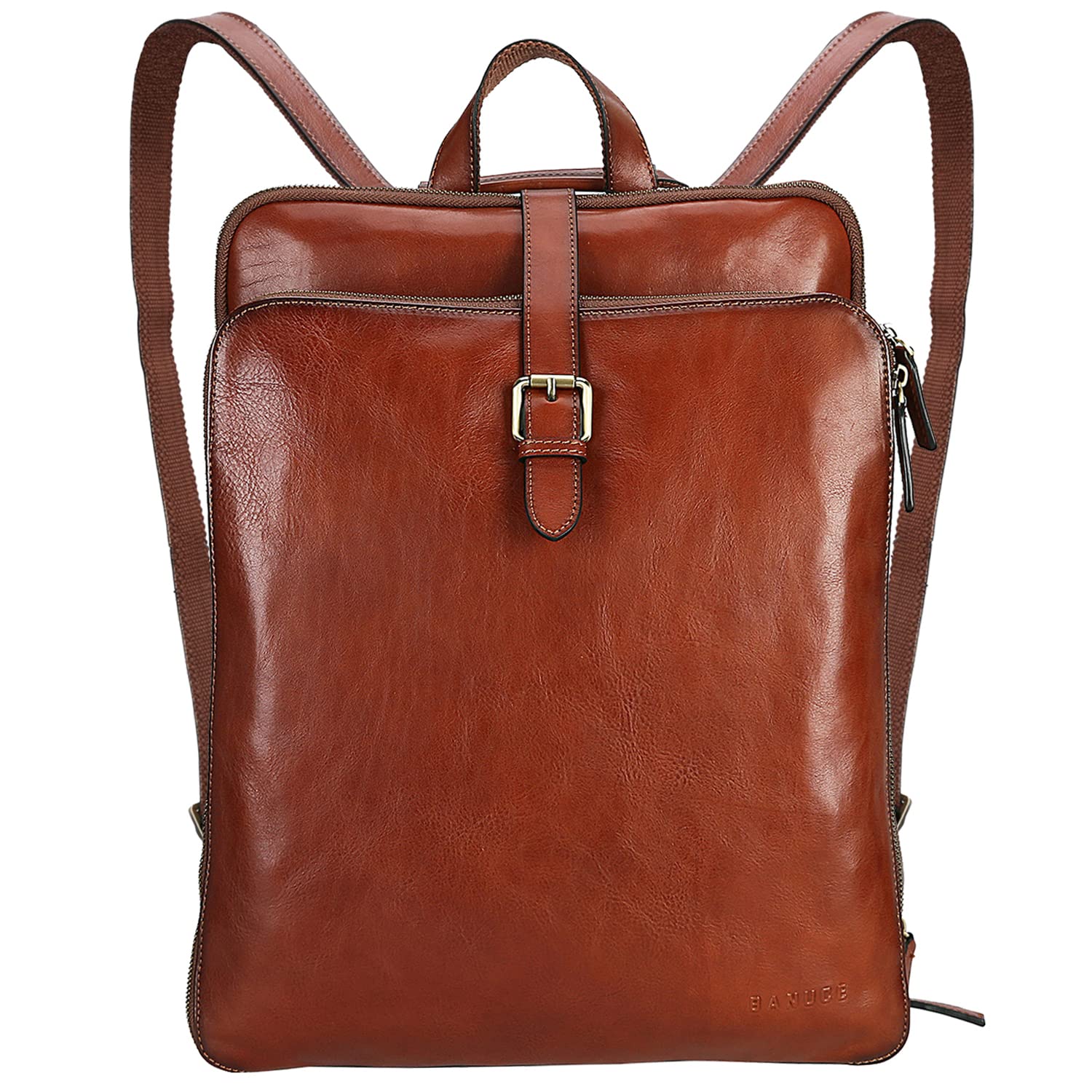 Stylish Convertible Full Grain Italian Leather Backpack Purse for Women - 15.6 Inch Laptop Travel Backpack with Luggage Strap | Perfect for Business, Commuting & Airplane Carry-On