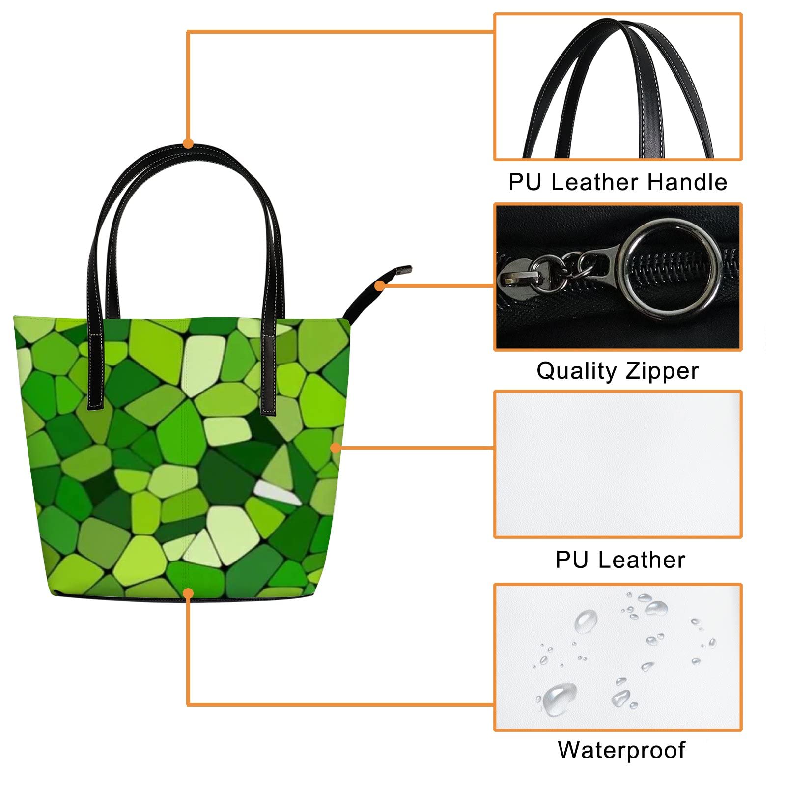 Stylish Leather Crossbody Handbags for Women - Premium Work Tote Bags with Secure Zipper Closure | Perfect for Office, Travel & Everyday Use