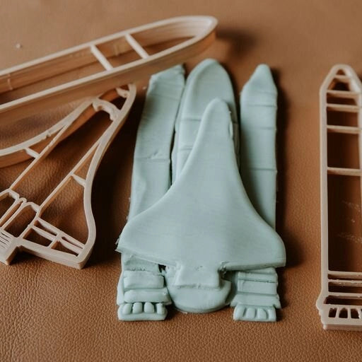 Eco-Friendly Space Shuttle Playdough Cutter Set for Kids - Sensory Play Tools for Early Learning & Creative Play - Perfect for Preschool STEM Activities & Toddler Sensory Bins
