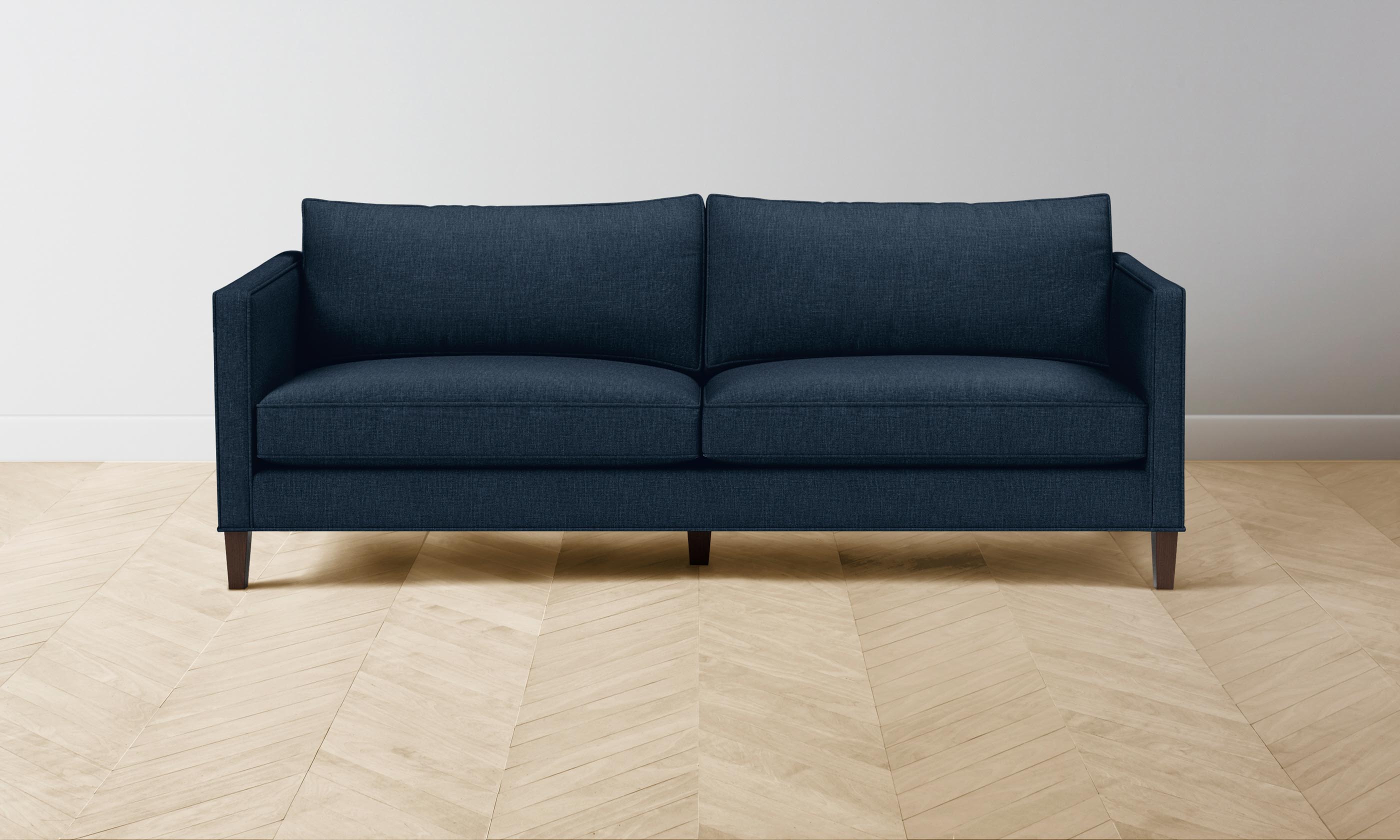 Crosby Performance Linen Weave Bay Sofa - Modern Living Room Furniture for Home & Office Comfort