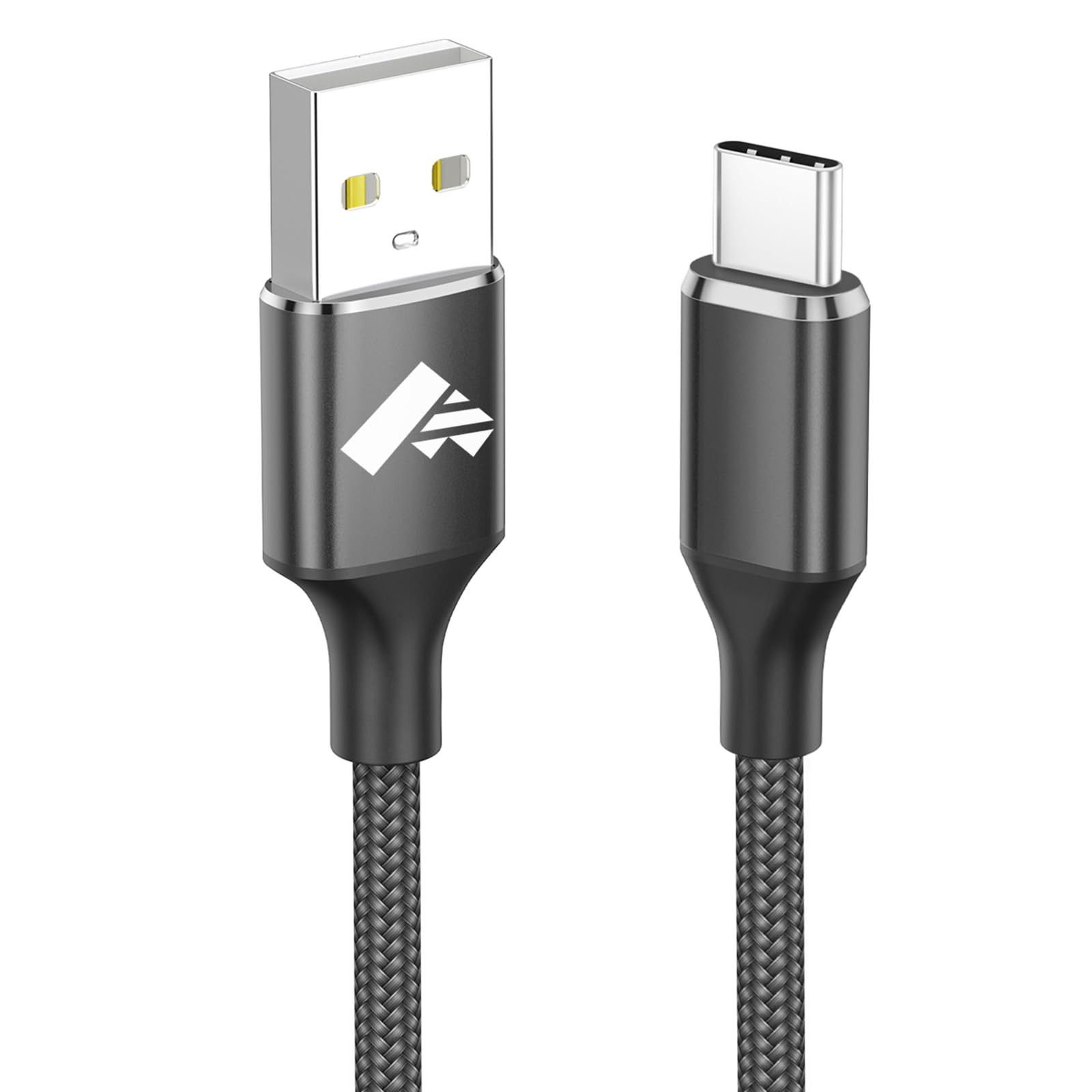 Fast Charging USB C Cable 2M - Durable Braided Type C Charger Lead for Samsung Galaxy S21/S20/S10/S9/S8, Note 8/9/10, A Series (A11-A90), Huawei P20/P30, Sony Xperia XZ - Perfect for Home, Office & Travel Charging