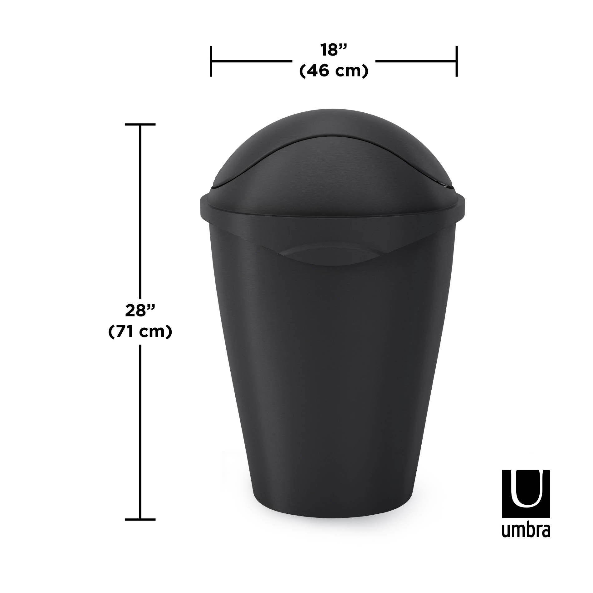 Premium Stainless Steel Swing Trash Can - 13 Gallon Kitchen Garbage Bin with Lid & Foot Pedal - Odor Control & Hands-Free Operation for Home, Office & Bathroom