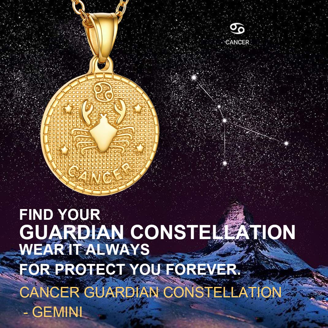 GOLDCHIC Zodiac Necklace for Women & Men - 12 Constellation Coin Horoscope Pendant, Astrology Jewelry Gift for Birthday, Anniversary & Good Luck Charm | Perfect for Daily Wear, Special Occasions & Spiritual Healing