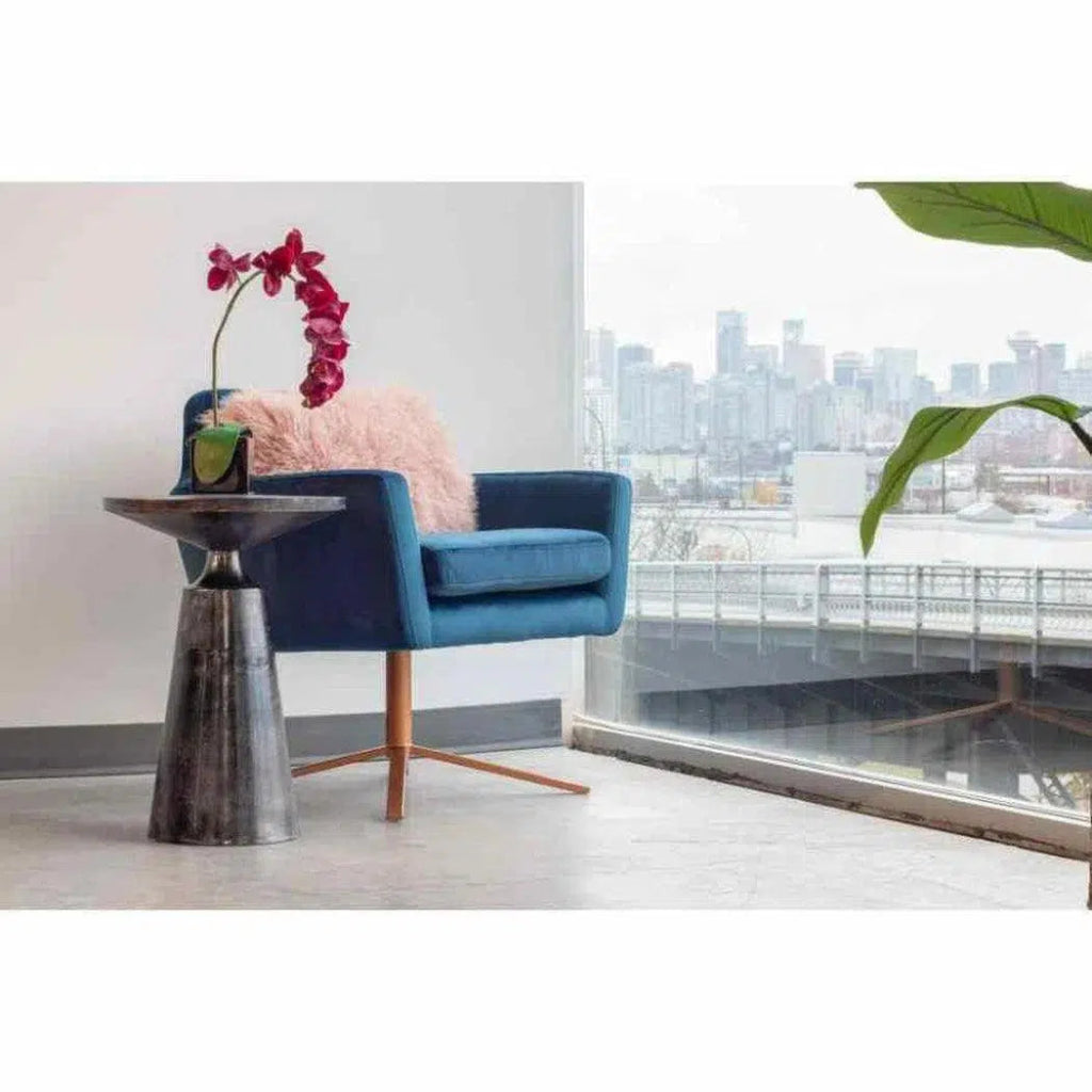 15.5 Inch Modern Accent Table in Grey - Perfect for Living Room, Bedroom, or Office Decor