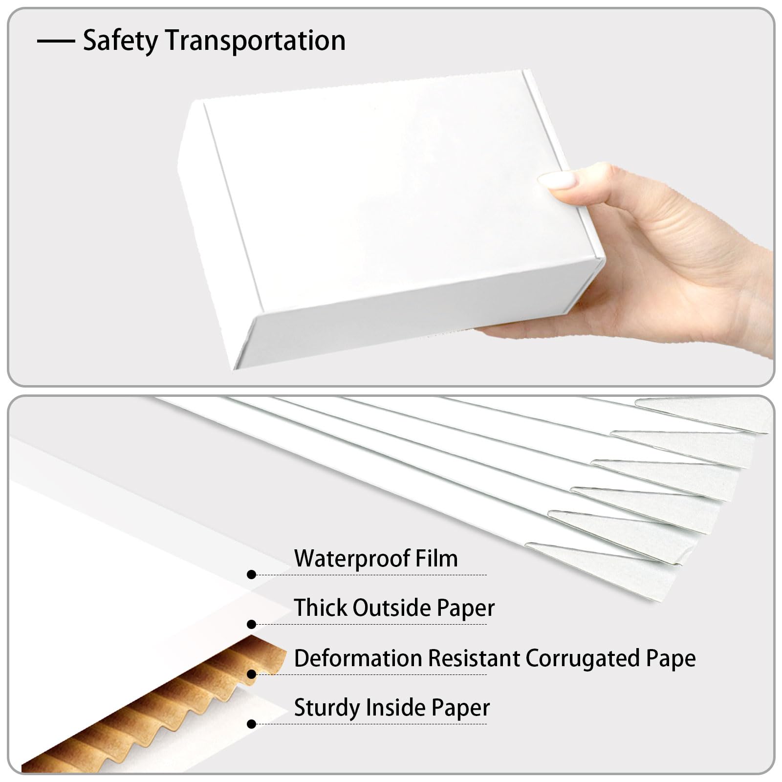 9x6x2 White Shipping Boxes 30 Pack - Small Corrugated Cardboard Mailing Boxes for Small Business & Ecommerce Packaging