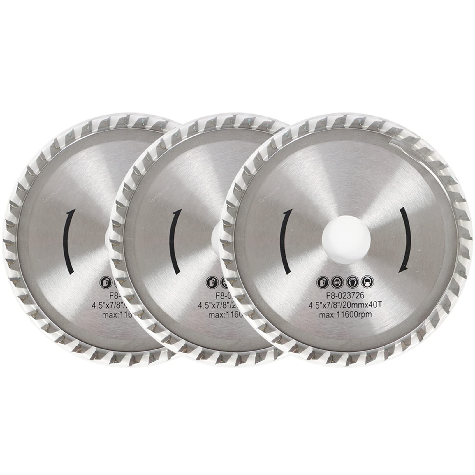 3PCS 4.5-Inch Angle Grinder Blades - 40 Tooth Alloy Steel Wood Cutting Discs with 7/8-Inch Arbor - Perfect for Woodworking, DIY Projects & Non-Ferrous Metal Cutting - Ideal for Carpentry, Home Renovation & Crafting