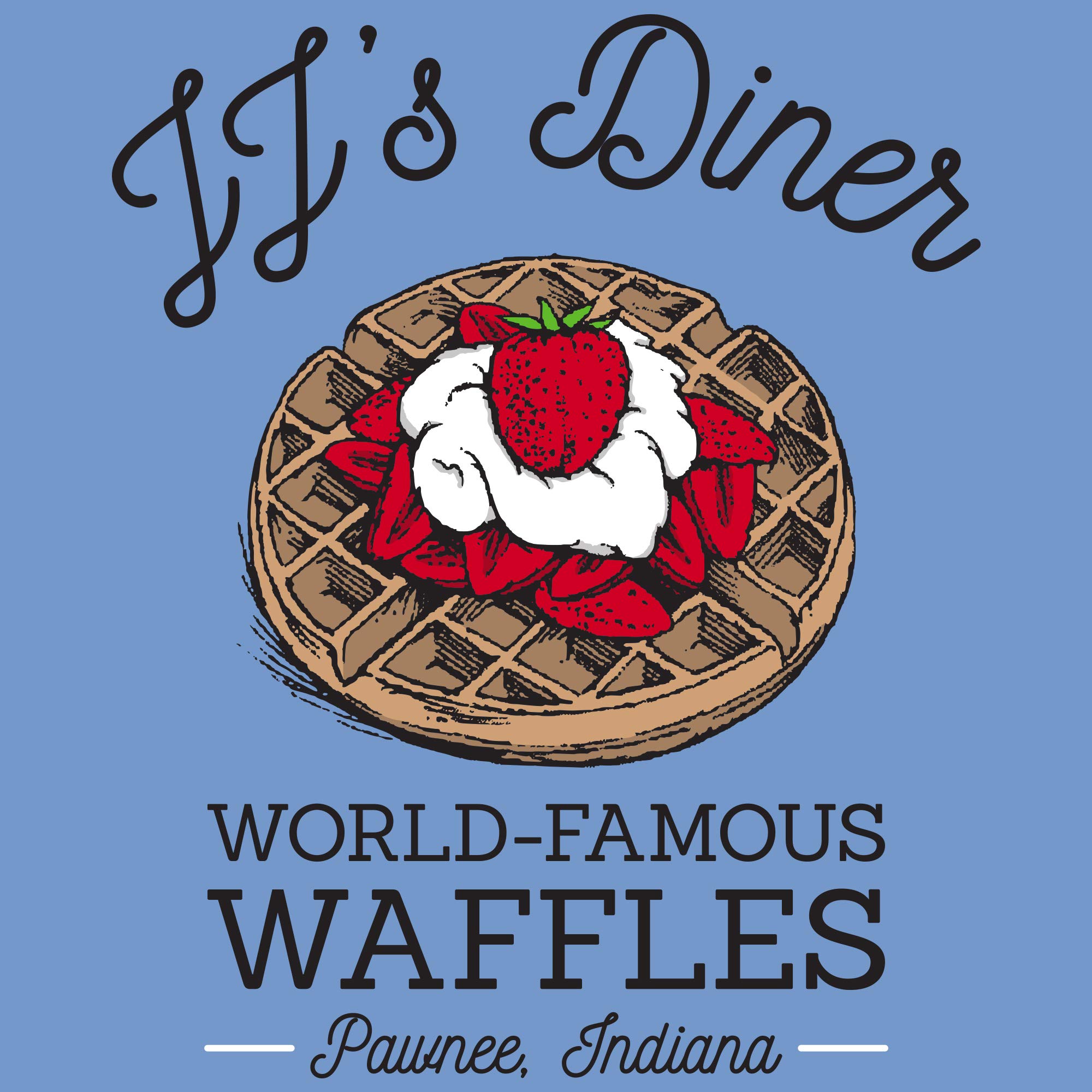 JJ's Diner Leslie Knope World's Best Waffles TV Show T-Shirt | Parks and Recreation Fan Gift | Casual Wear & Cosplay