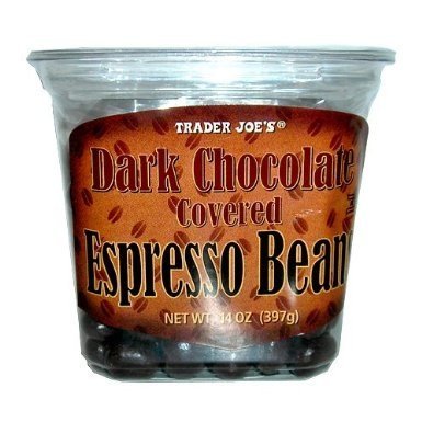 Trader Joe's Espresso Chocolate Beans - 2 Pack (Set of 4) | Premium Dark Chocolate Covered Coffee Beans for Gifts, Snacking & Dessert Toppings
