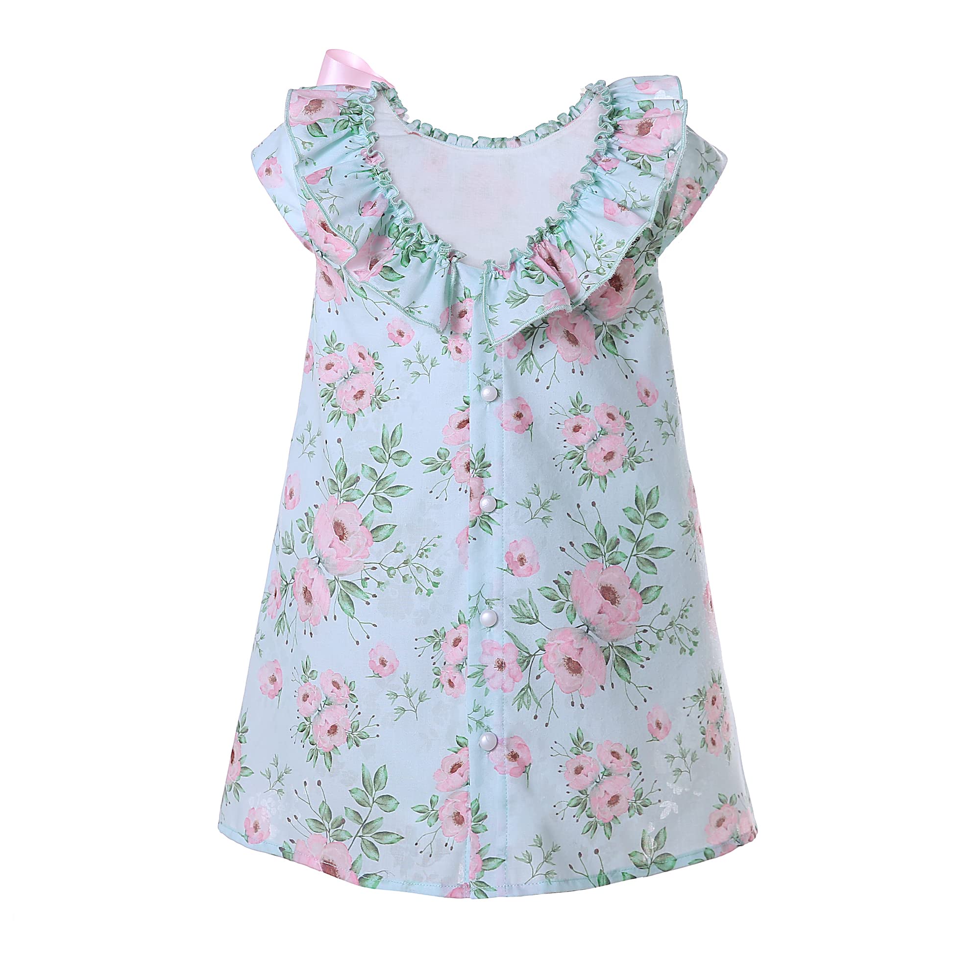 Pettigirl Girls Floral Ruffle Lace Dress - Elegant Spring & Summer Casual Outfit for Toddlers | Perfect for Holidays, Parties & Special Occasions