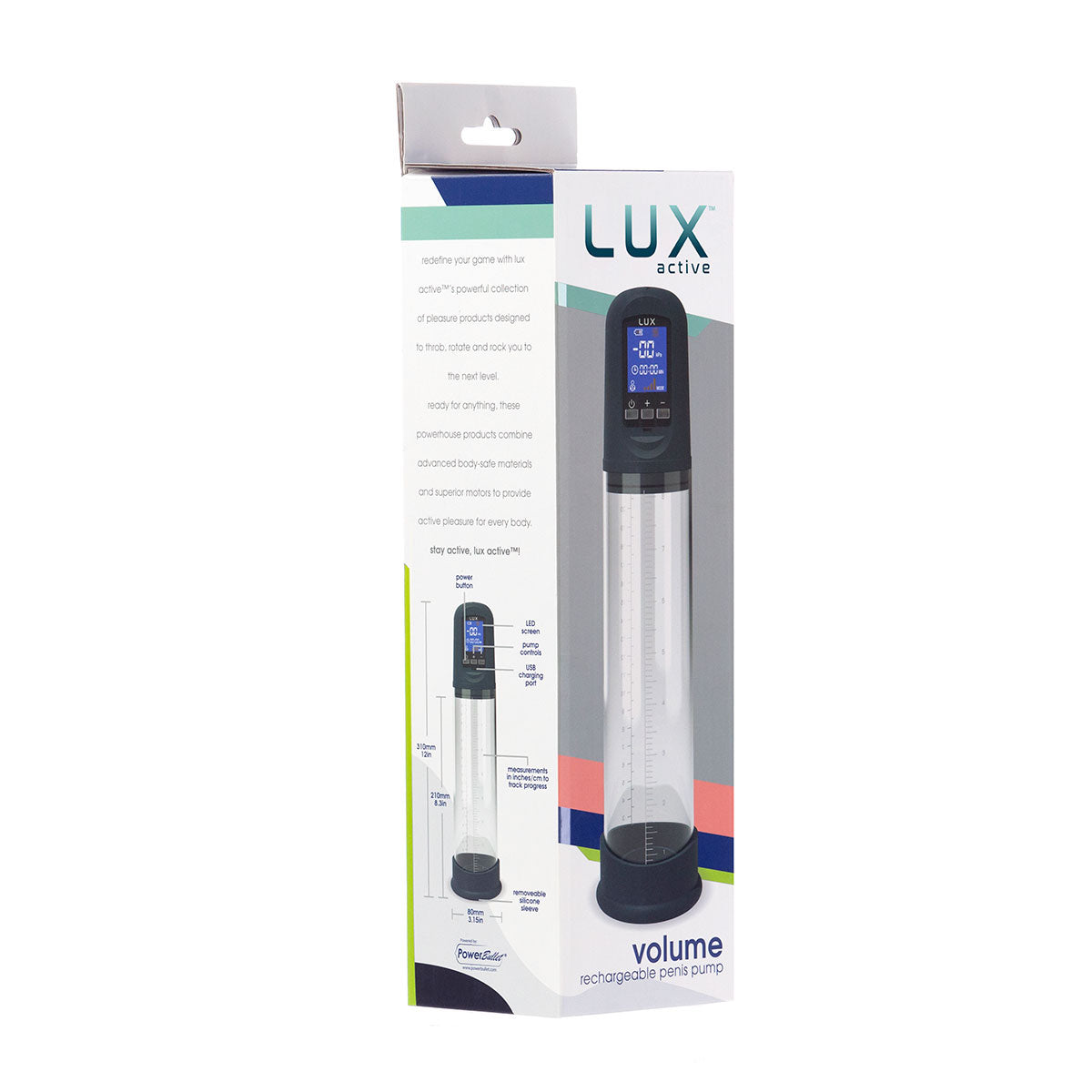 Premium LUX Active Volume Penis Pump for Men - Enhances Size & Performance - Ideal for Intimate Moments & Confidence Boosting