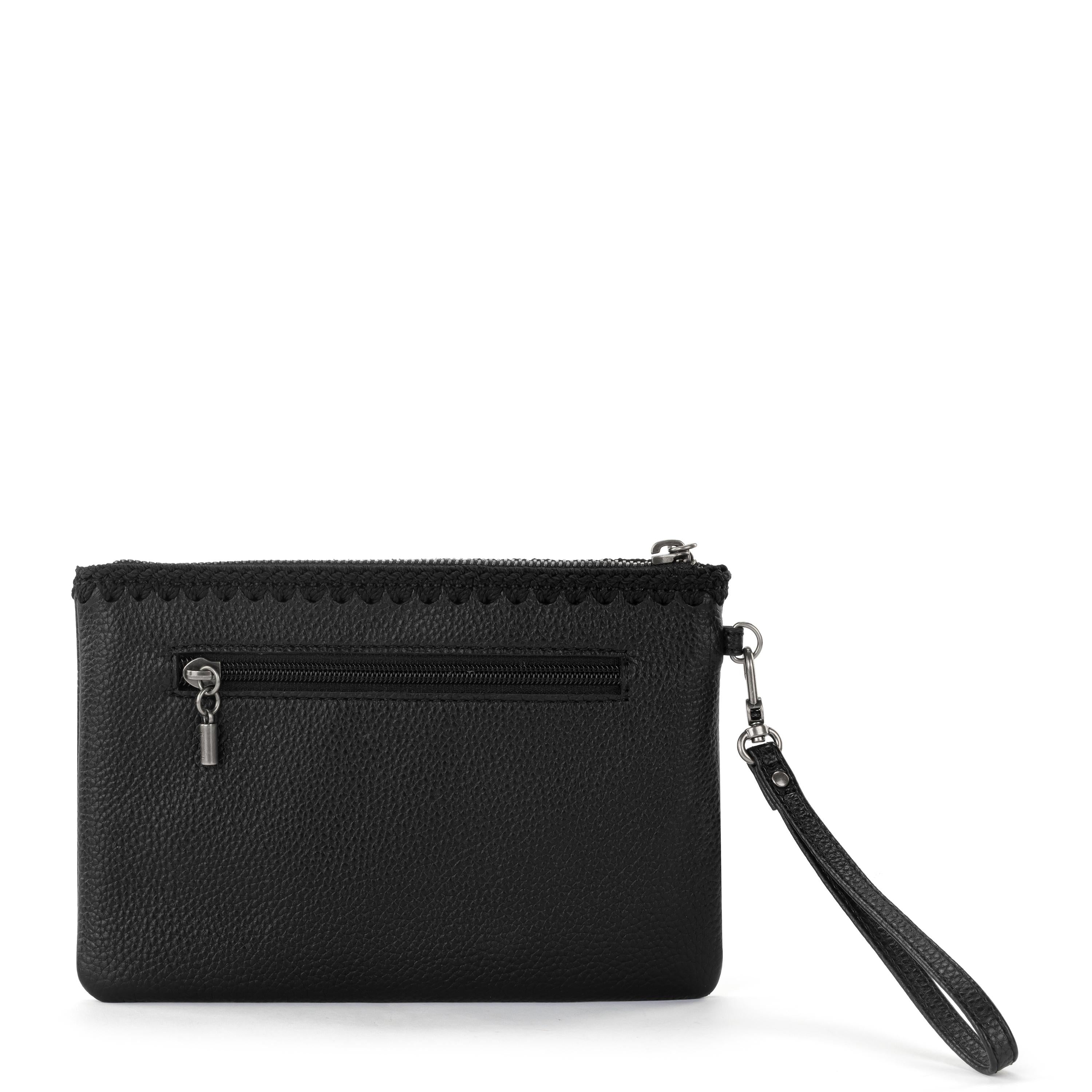 Premium Vita Wristlet - Genuine Leather Women's Wallet with Wrist Strap (Black) - Perfect for Everyday Use, Shopping & Travel