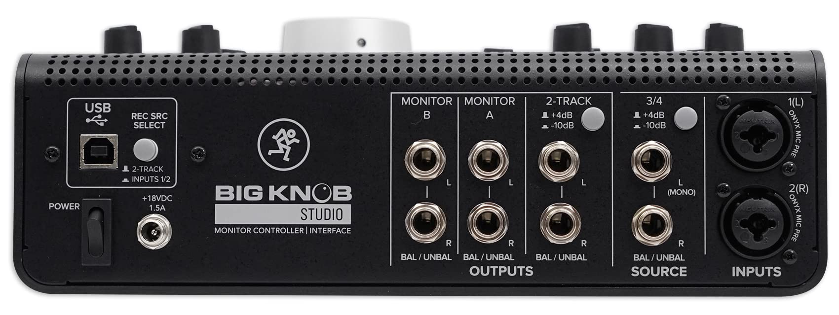 Mackie Big Knob Studio+ Plus Professional Monitor Controller Interface with Microphone and Mic Stand - Perfect for Home Recording, Podcasting, and Music Production Studios