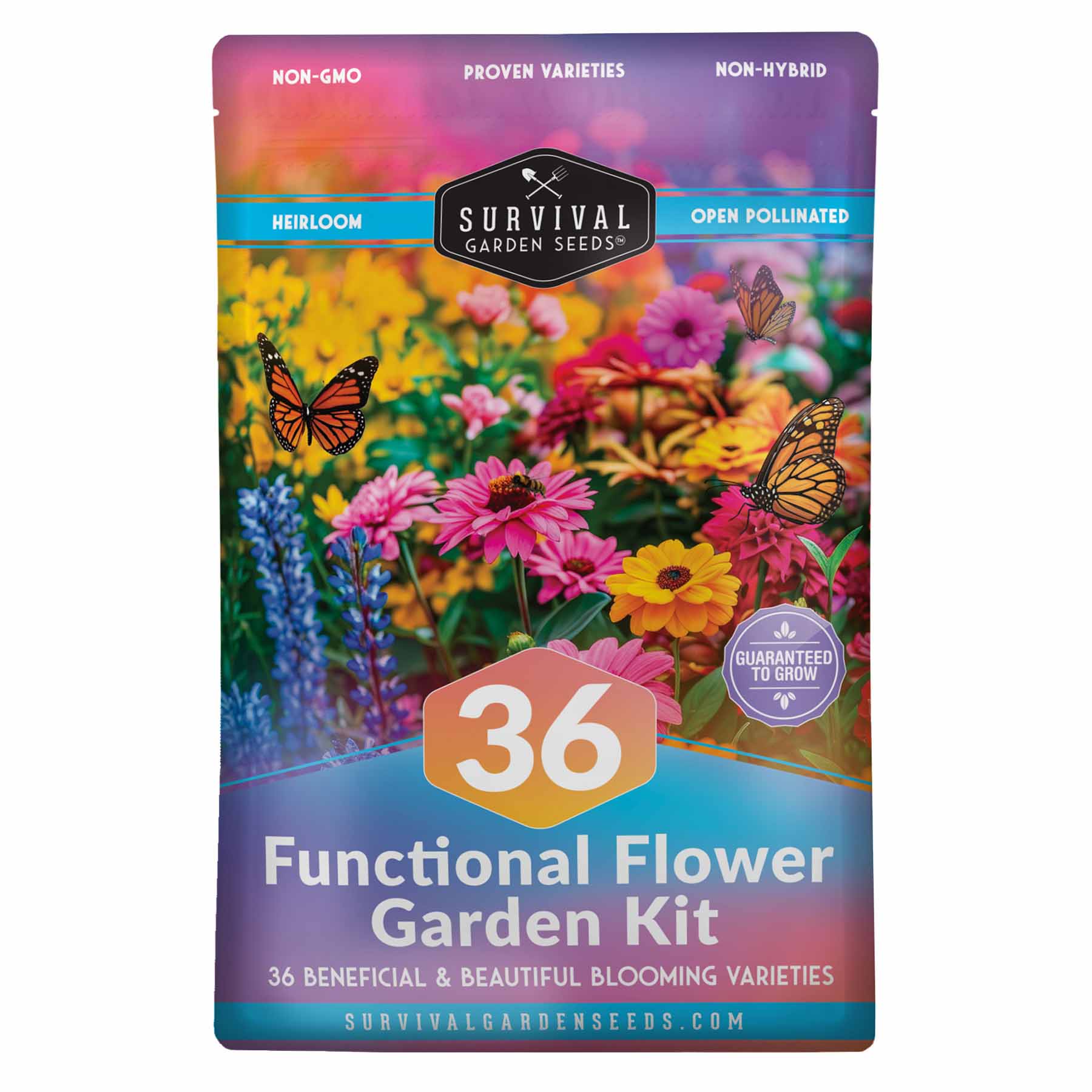 Functional Flower Garden Kit - 36 Helpful Flowers for Home Decor, Gardening & DIY Projects | Perfect for Indoor/Outdoor Planting, Gifts & Relaxation