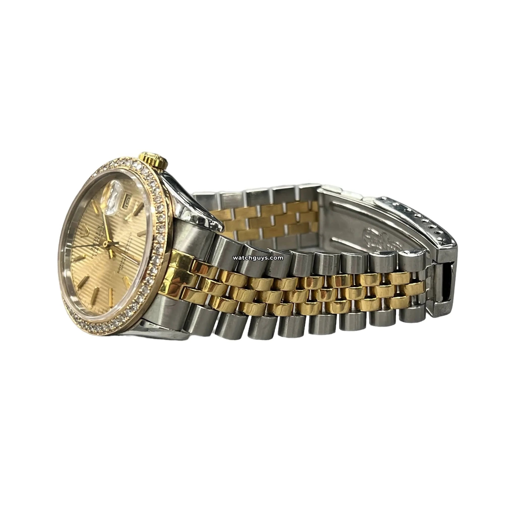 Rolex Datejust 16233 Men's Watch - 18K Gold & Stainless Steel, Champagne Diamond Dial, Automatic Movement - Perfect for Luxury Gifts & Business Occasions