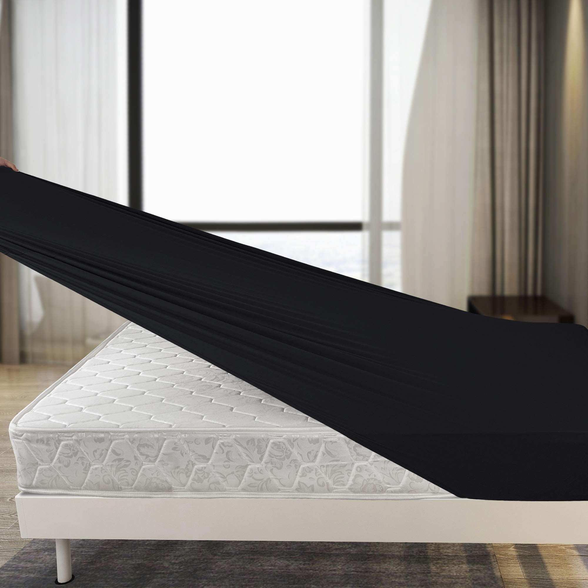 Stretch King Fitted Sheet - Ultra Stretchy RV King Sheets with Snug Fit & Non-Slip Design | Soft Jersey Knit Fabric for King/California King Mattress (5