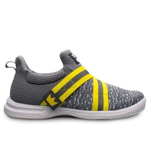 Brunswick Men's Slingshot Grey & Yellow Bowling Shoes - Lightweight & Comfortable for League Play & Tournaments