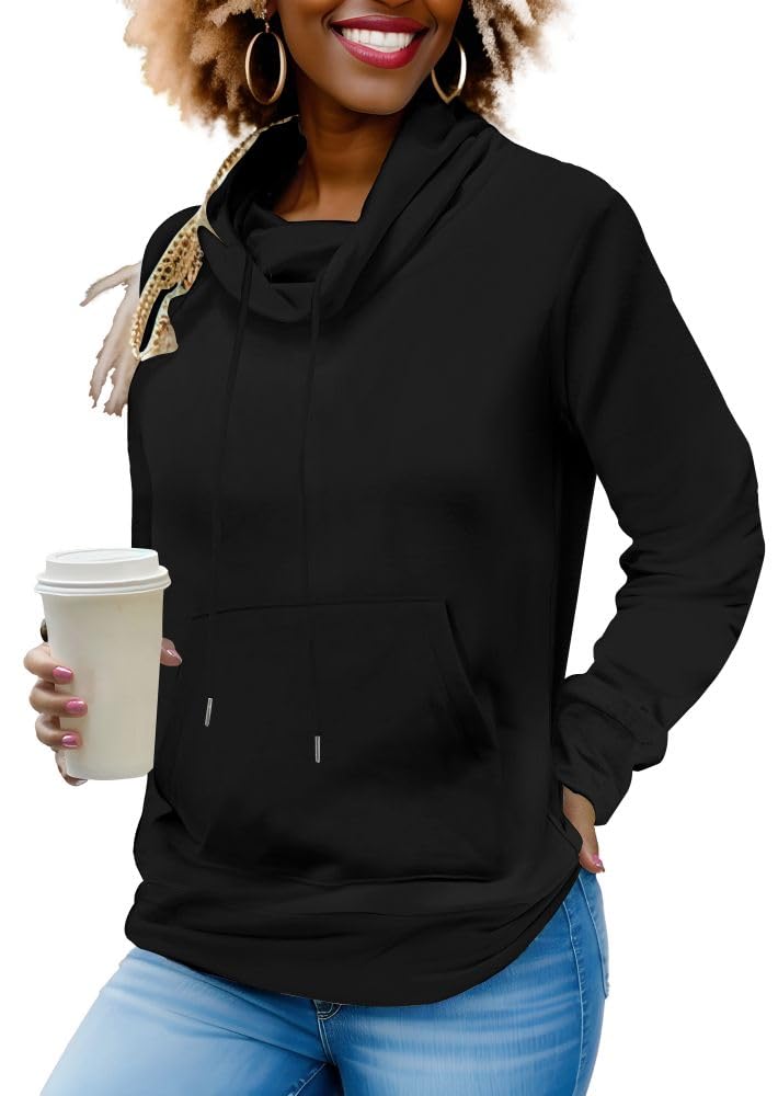 Women's Casual Long Sleeve Pullover Sweatshirt | Soft & Comfortable Nimsruc Hoodie | Perfect for Lounge Wear, Workout & Everyday Outfits