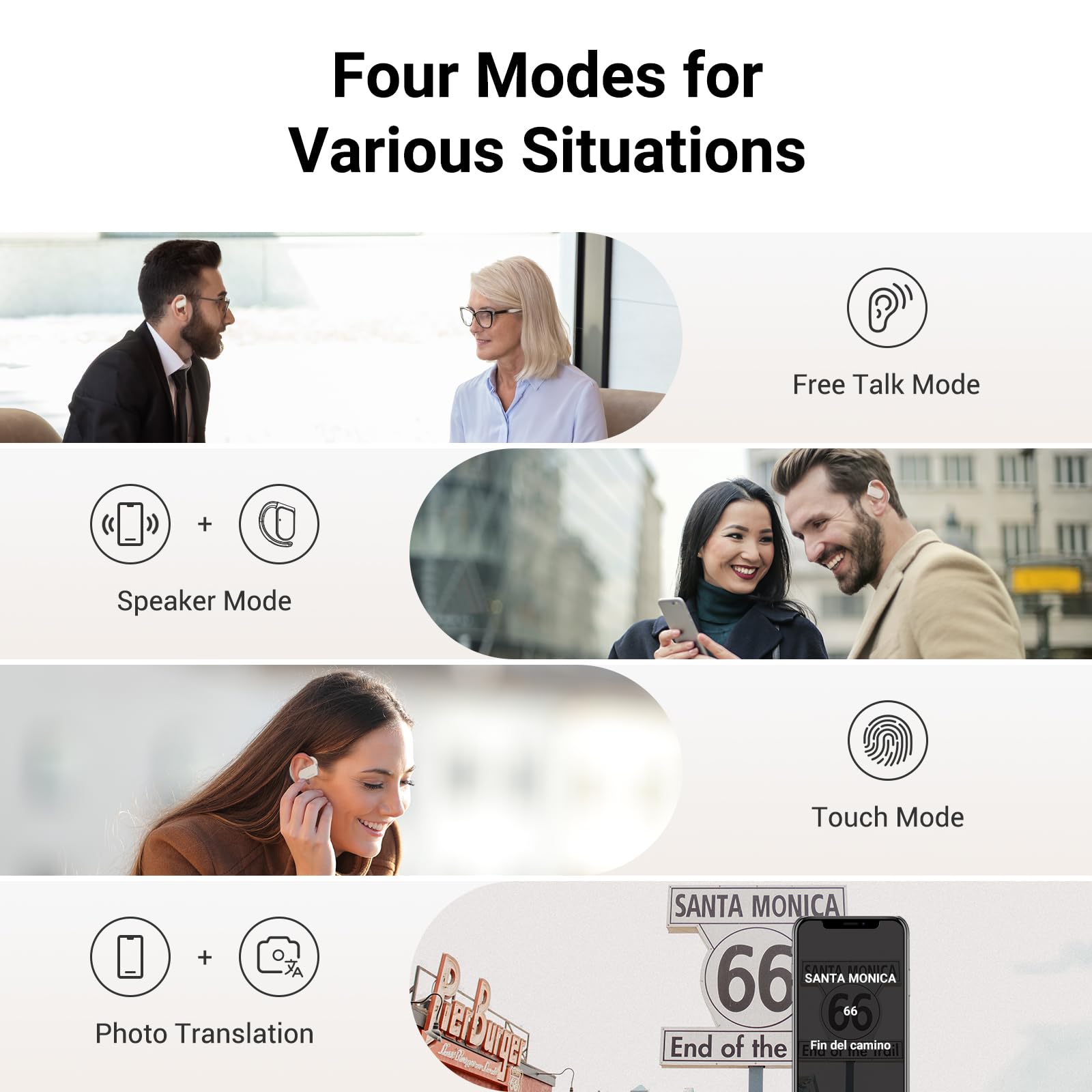 M9 AI Translator Earbuds - 144 Languages, Open-Ear Design for Travel & Business