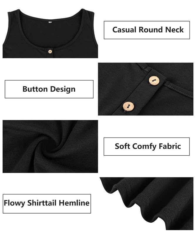 TIYOMI Plus Size Tank Tops for Women - V Neck Sleeveless Summer Shirts for Casual Outings