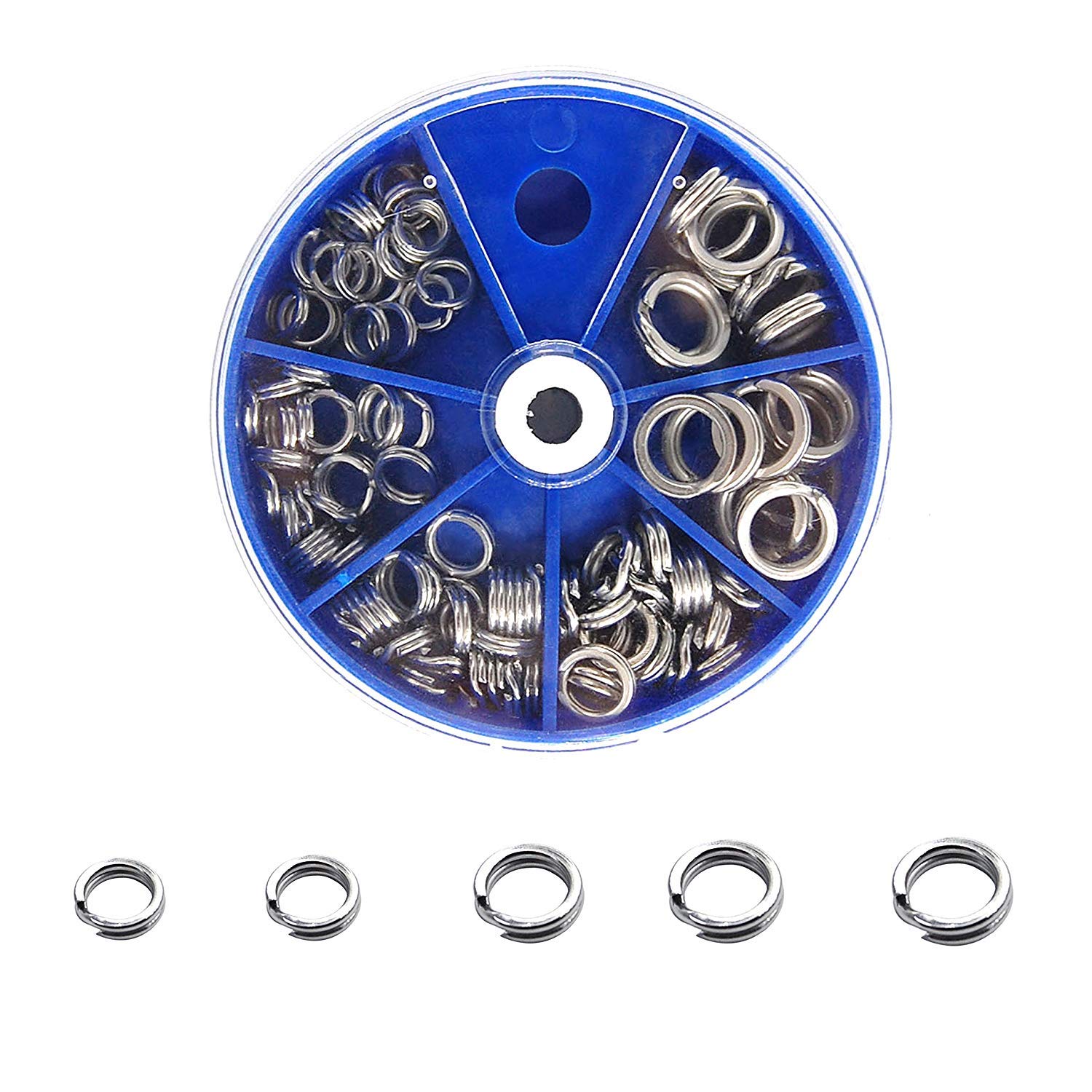 Heavy Duty Stainless Steel Fishing Split Rings - 100pcs Kit for Lure Connectors & Tackle - Saltwater & Freshwater Use
