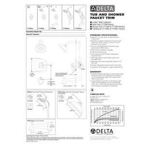 Delta Linden 17 Series Dual-Function Shower Valve Trim Kit - Oil Rubbed Bronze Finish - T17094-RB (Valve Not Included) - Perfect for Bathroom Renovation & Modern Home Upgrade