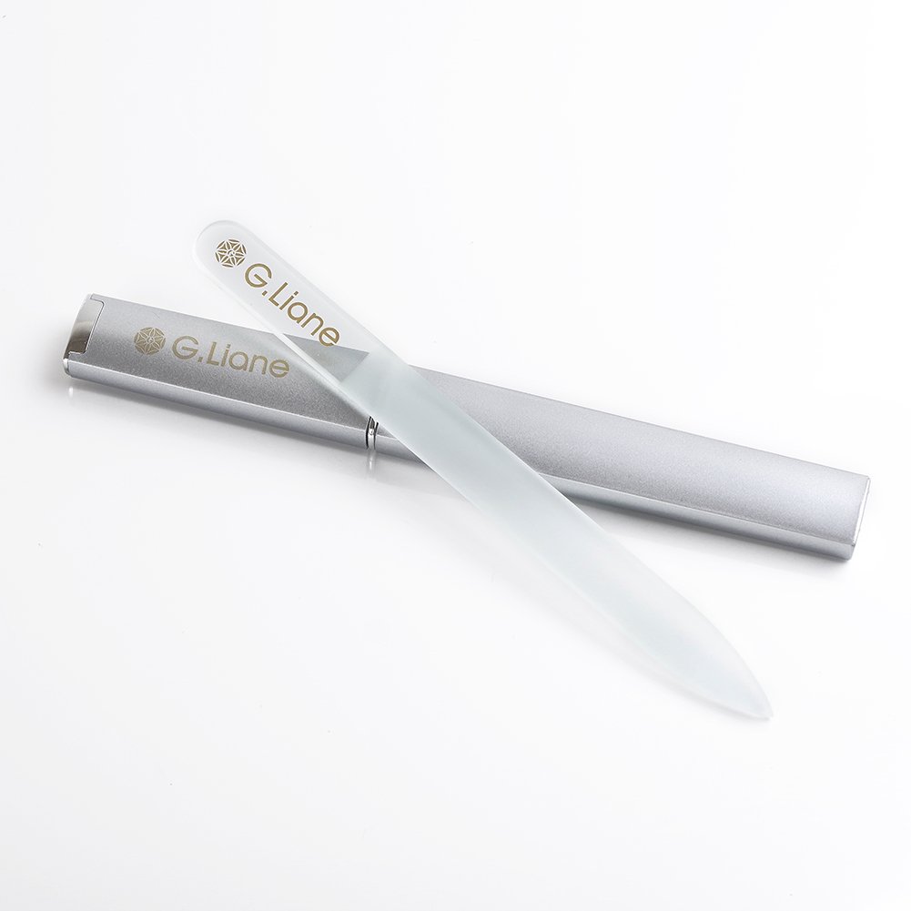 Professional Crystal Nail File Set - Natural & Acrylic Nail Care Kit for Manicure & Pedicure | Durable Glass Nail Files for Home Salon Use | Perfect for Natural Nails, Gel Extensions & Nail Art (Clear Pointed Tips) - Ideal for DIY Nail Care, Travel & Professional Salon Services