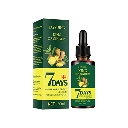 Ginger Hair Growth Oil Serum - 30ml for Hair Loss Treatment & Regrowth | Anti-Hair Loss Essence with Germinal Extract | Perfect for Thinning Hair & Scalp Care at Home