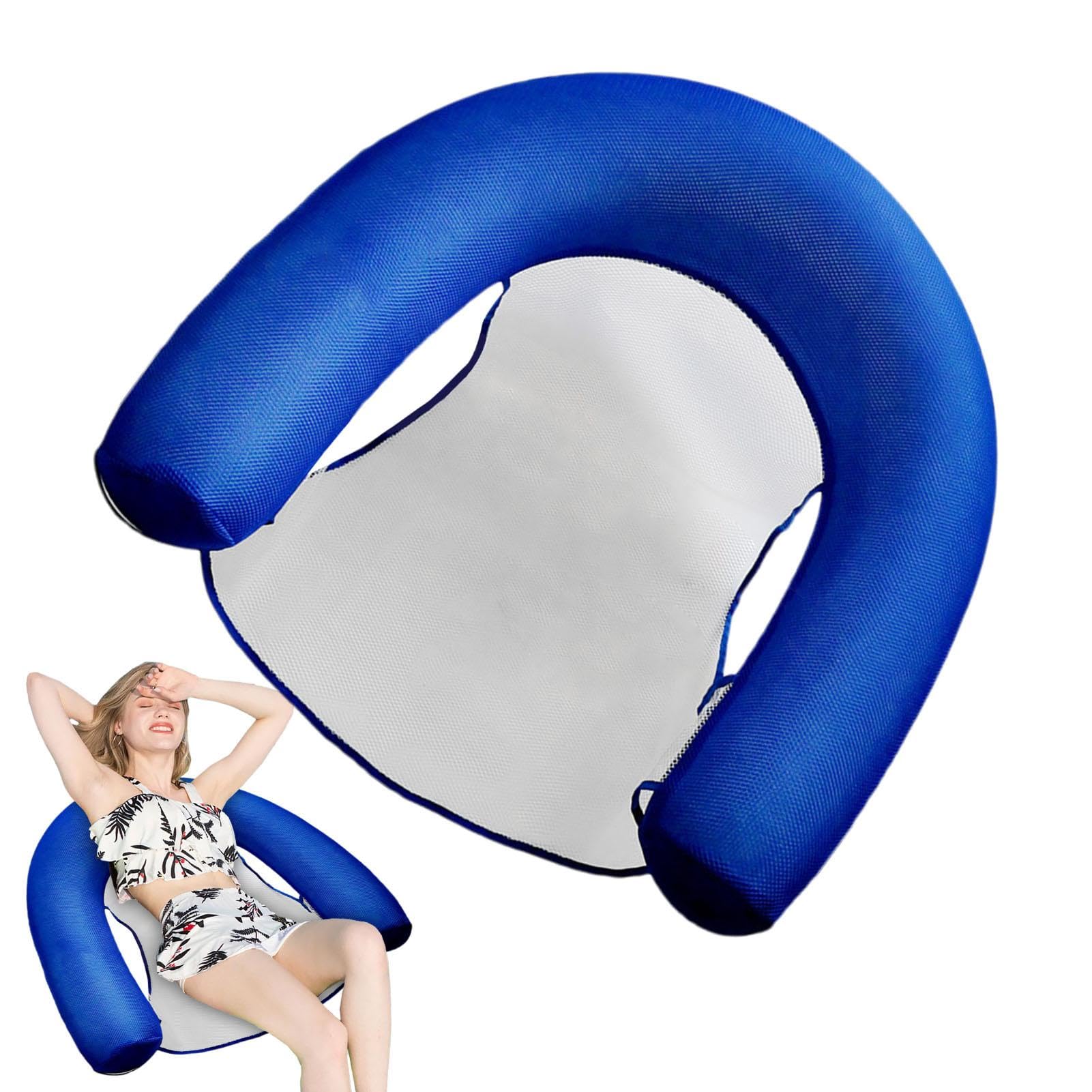 **Inflatable Pool Floating Chair for Adults - U-Shaped Noodle Lounger with Scarf, Comfortable Reusable Water Chair for Swimming, Beach, Pool Party & Relaxation**