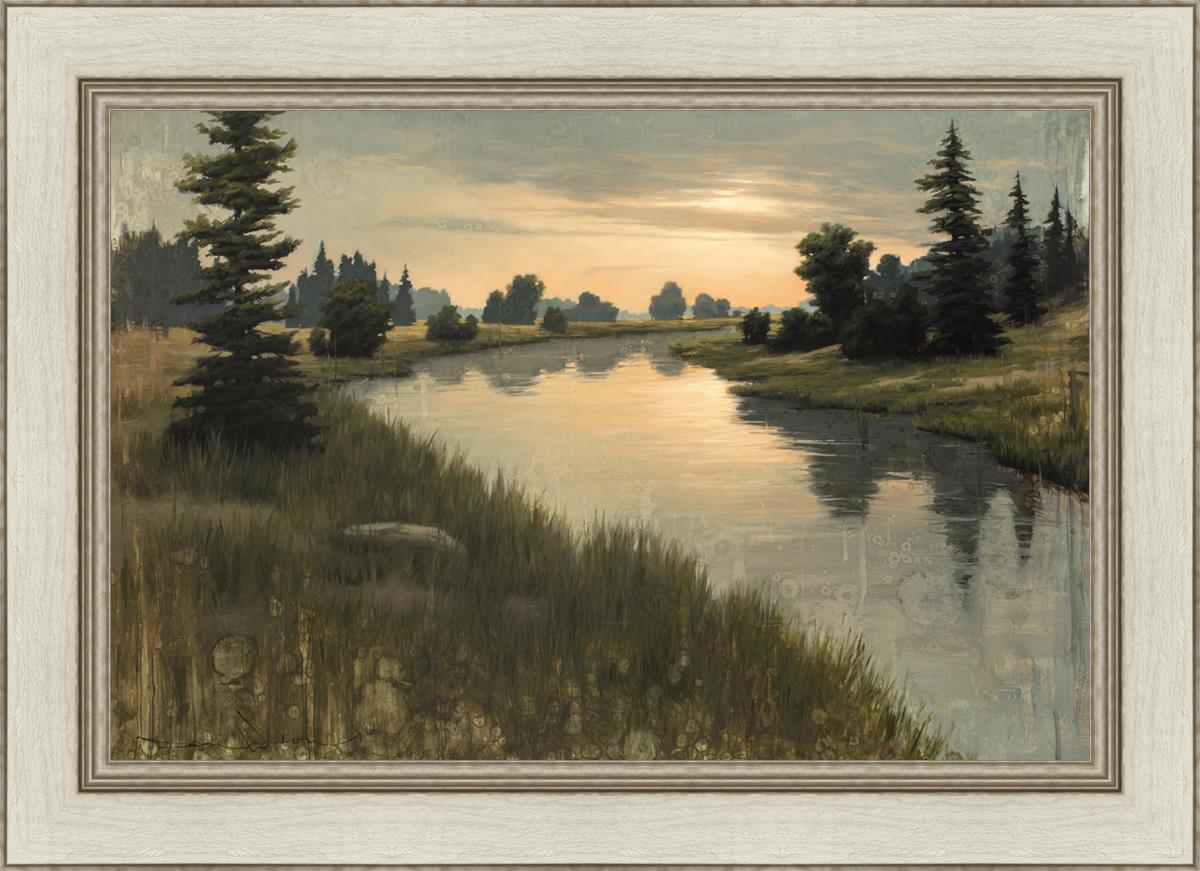 Calming Dusk By Dan Wilson - Relaxing Home Decor Painting for Living Room & Bedroom - Perfect Wall Art for Stress Relief & Meditation Spaces