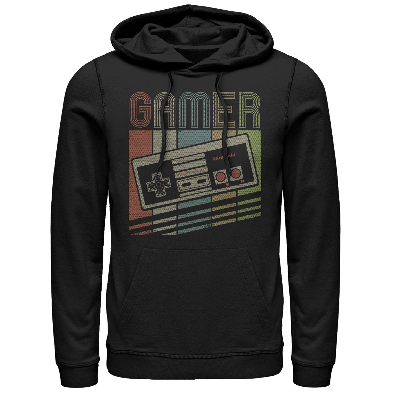 Retro NES Controller Hoodie for Men - Nintendo Gamer Pullover Sweatshirt - Perfect for Gaming, Cosplay, and Casual Wear
