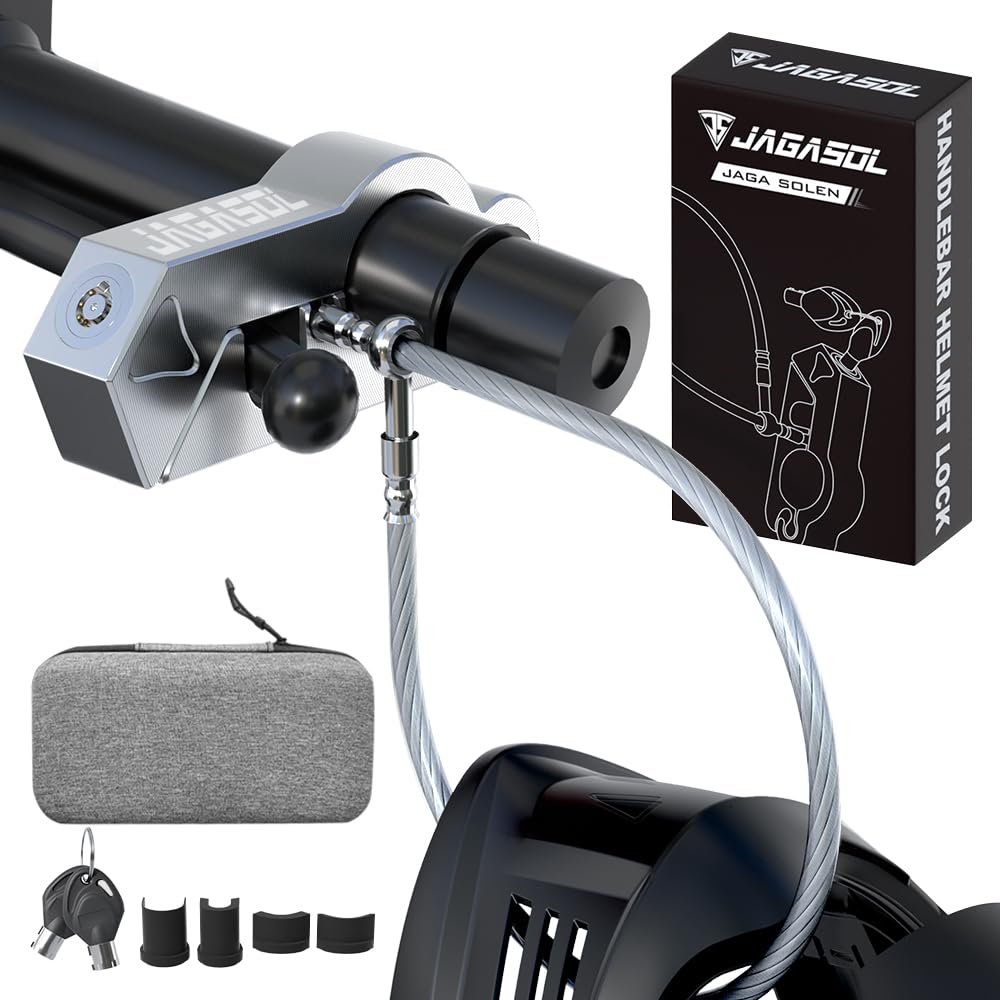 Motorcycle Helmet & Brake Lock Combo - Anti-Theft Handlebar Lock for Scooters, ATV, Dirt Bikes - Secure Parking Protection