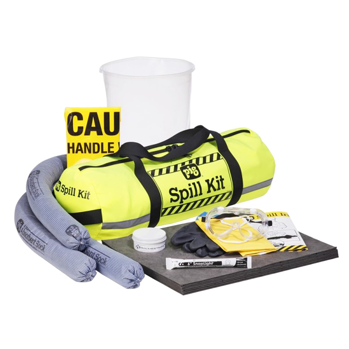 PIG Spill Kit for Trucks - Portable Absorbent Spill Cleanup in Durable Duffel Bag | Ideal for Oil, Fuel & Chemical Spills on Roadside Emergencies & Fleet Maintenance