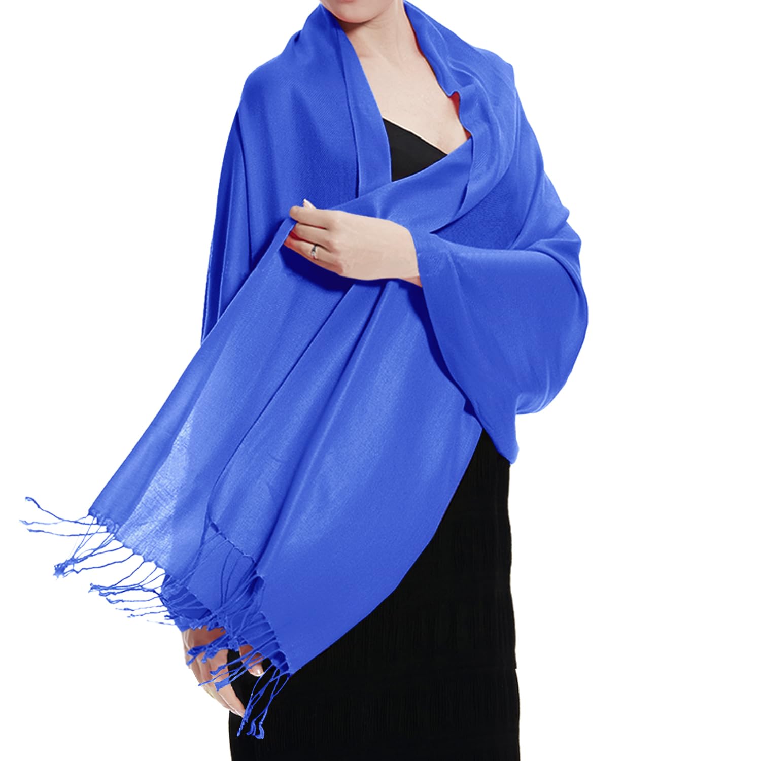 Luxury Pashmina Shawl for Women - Soft Large Plain Scarf Wrap - Perfect for Winter, Office, and Evening Events