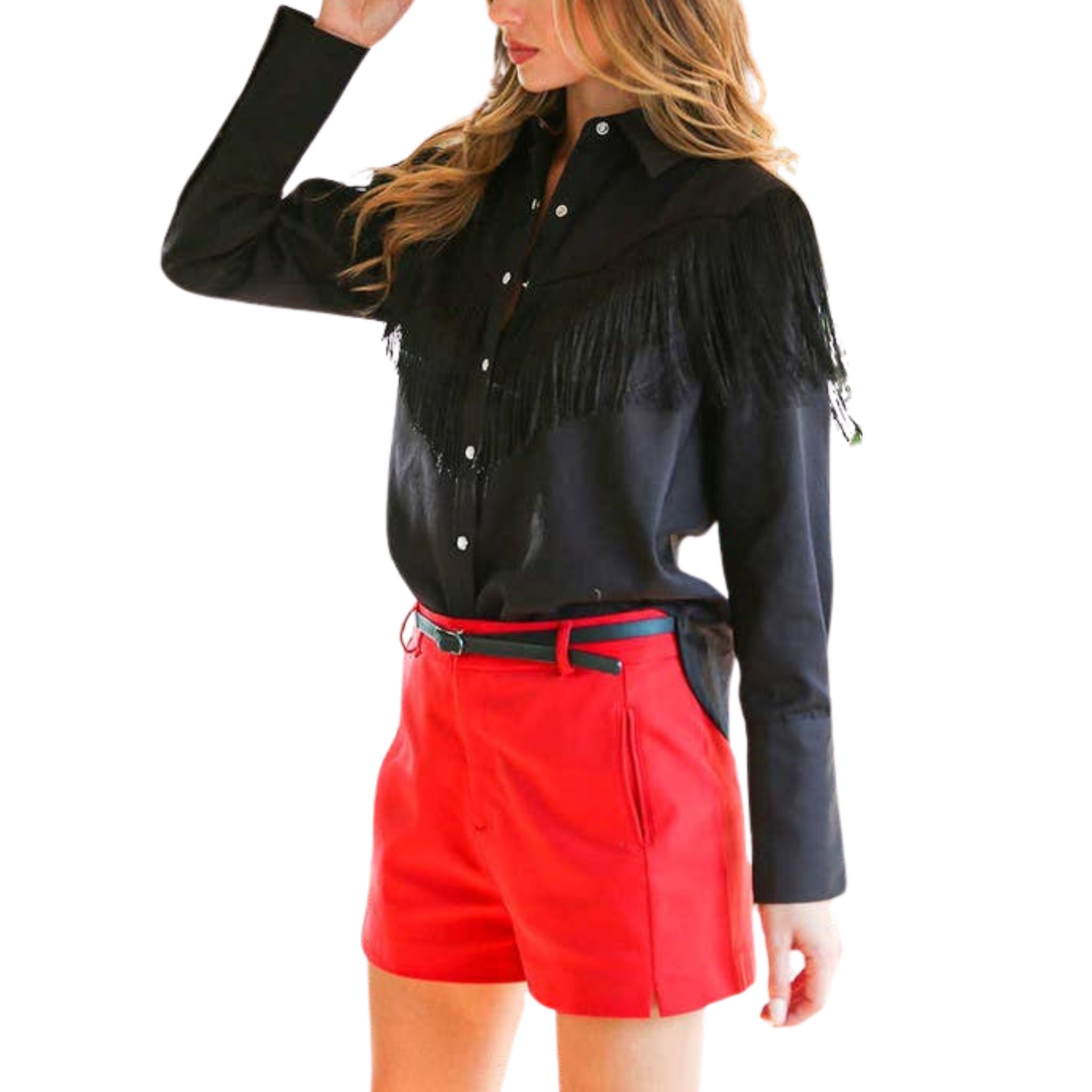 Stylish Long Sleeve Tassel Button Down Shirt for Women - Trendy Casual & Office Wear - Perfect for Fall Fashion, Date Nights, and Professional Outfits