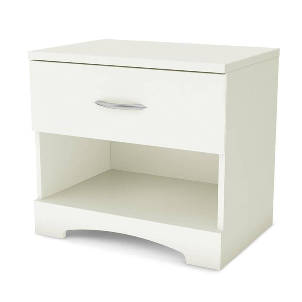Home Square 3-Piece Bedroom Set - Queen Size Storage Bed with 2 Nightstands in Pure White | Modern Bedroom Furniture for Small Spaces & Guest Rooms