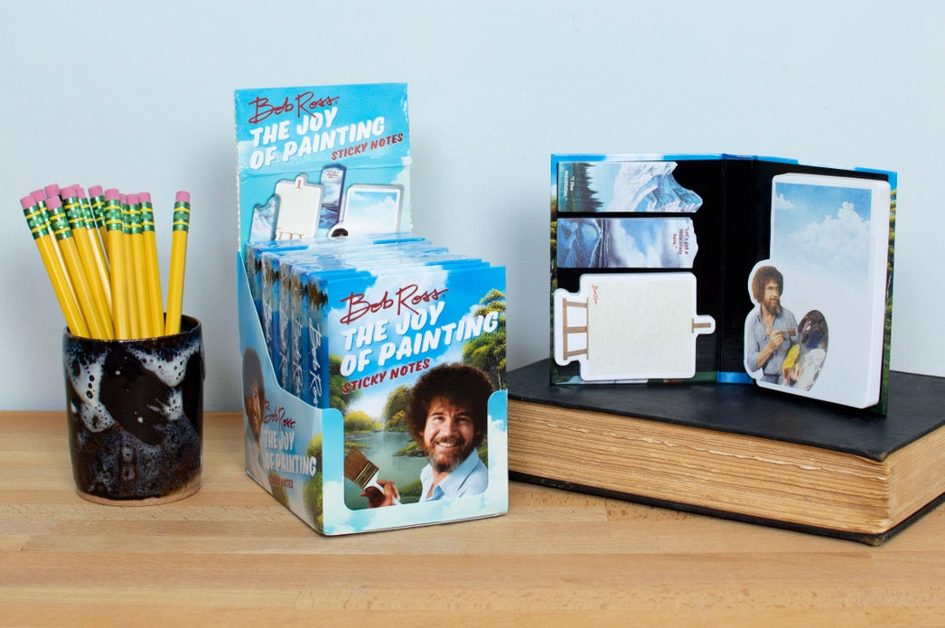 Bob Ross Sticky Notes Set - Motivational Memo Pads with Inspirational Quotes - Perfect for Office, School, and Home Organization (60 Sheets)