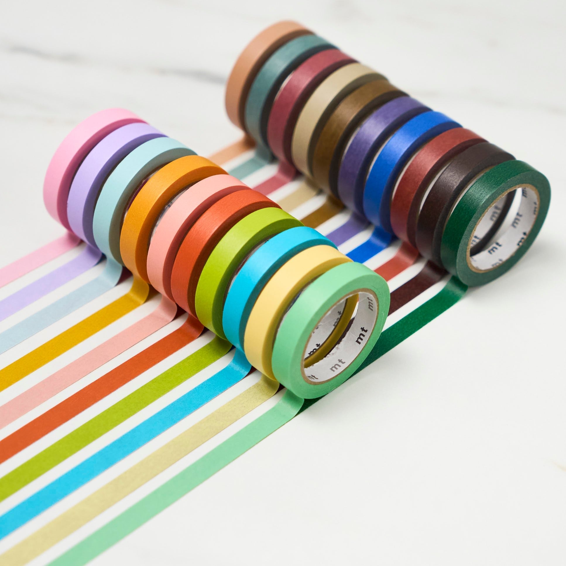MT 20 Color Masking Tape Light and Dusty Collection - Premium Washi Tape for Scrapbooking, DIY Crafts, Journaling & Home Decor - Kamoi Kakoshi